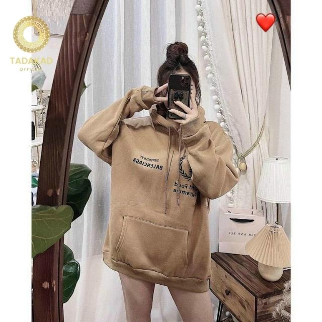 Áo Khoác Nỉ Hoodie Nữ WFP BALENCIAGA Có Mũ Form Dài Rộng, Cao Cấp, Hàng Chất, Thời Trang Hàn Quốc Mới 2021-TADAKAD Shop | BigBuy360 - bigbuy360.vn