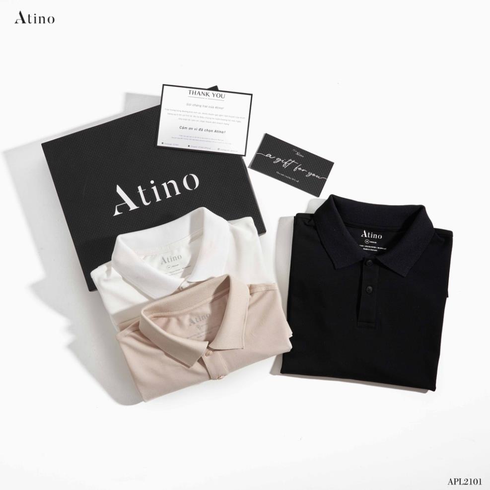 Áo Polo Nam PAREL ATINO phối viền trẻ trung vải cá sấu Cotton cao cấp thoáng mát APL2108