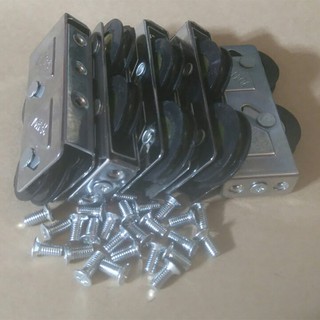 Bộ 5 bánh xe cửa lùa nhôm hệ 70- Bánh xe trượt dạng kép ( kèm 20 đinh ốc)