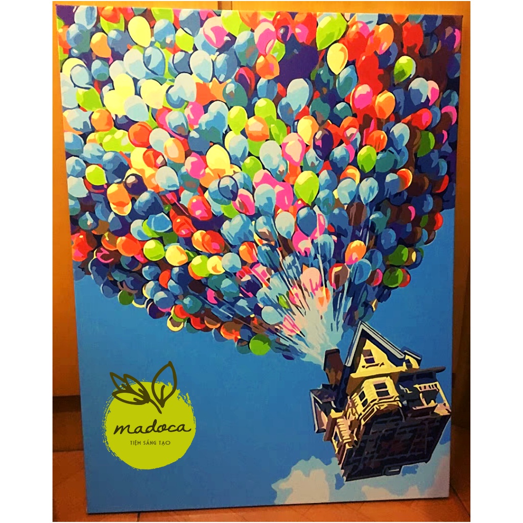 Tranh tô màu số hóa Madoca có khung 40x50cm Up T10