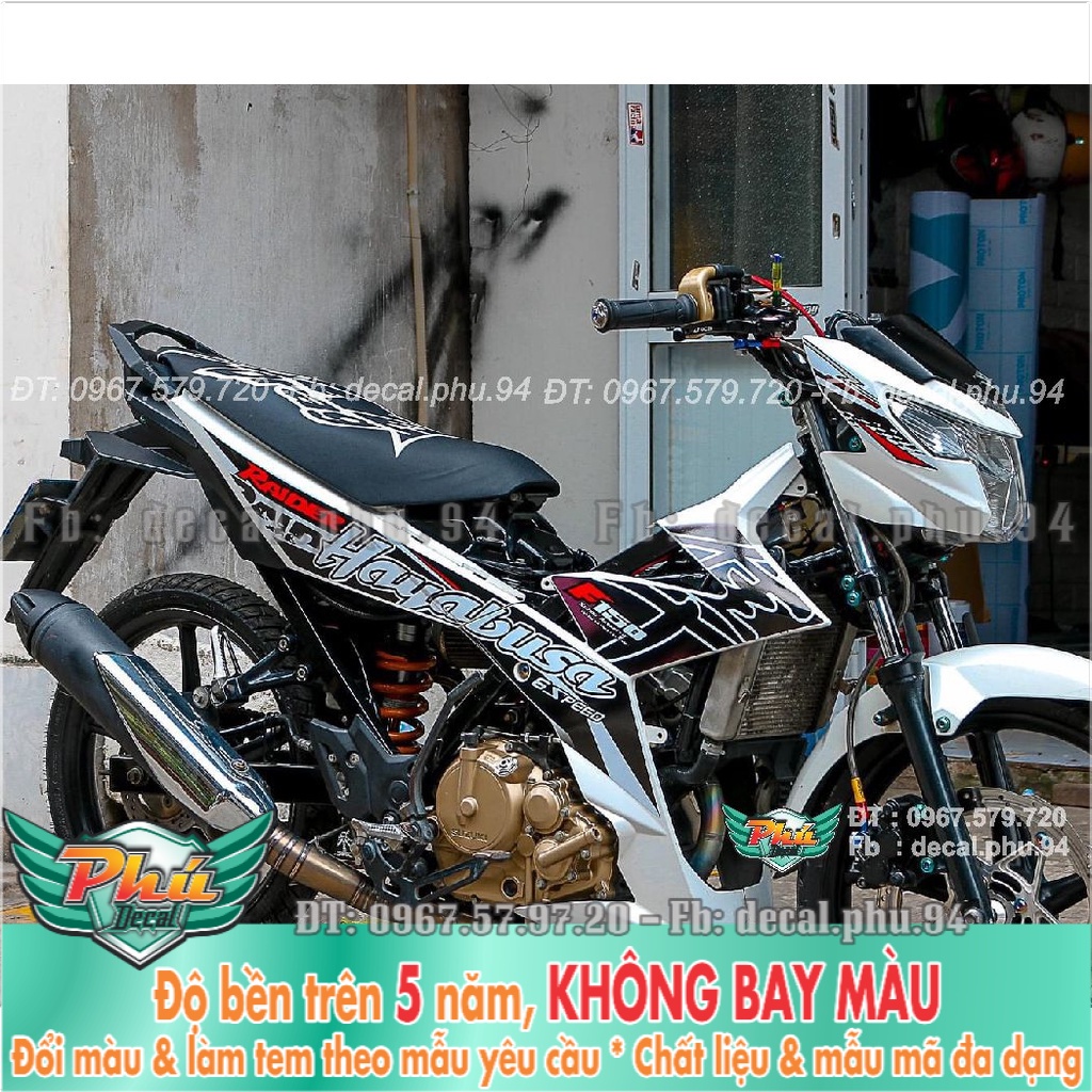 Tem Rời Raider Hayabusa Trắng đen (K) -1