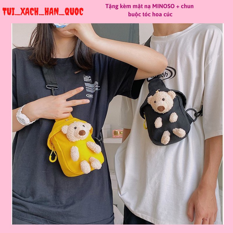 Túi Đeo Chéo Nữ ❤️XẢ KHO BÁN LỖ❤️ Túi Xinh Vải Gấu Nhồi Bông Siêu Thời Trang HQ180