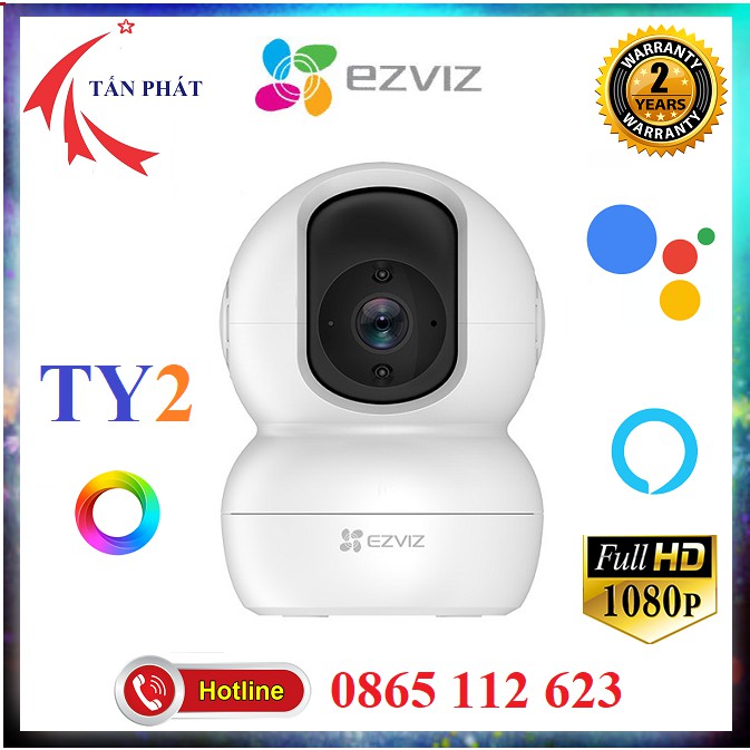 Camera WIFI EZVIZ TRONG NHÀ TY2 SMART HOME 1080P FULL HD  CS-TY2-B0 C6N CV246 C6CN [Có Cổng Lan] CHÍNH HÃNG 24TH