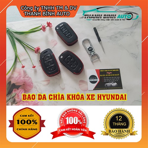 Móc Treo Chìa Khóa Bao Da Cao Cấp Xe Huyndai - Thanh Bình Auto