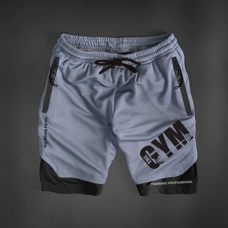 Quần Gym 2 Lớp Mới Gym New, Quần Đùi Tập Gym 2 Lớp Fitness Gymer