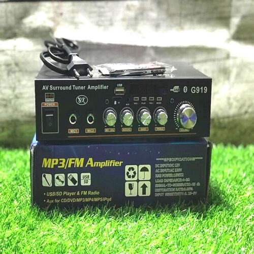 Ampli karaoke mini g919 bluetooth hát karaoke CHẠY ĐIỆN 12V VÀ 220V [Được kiểm tra hàng]