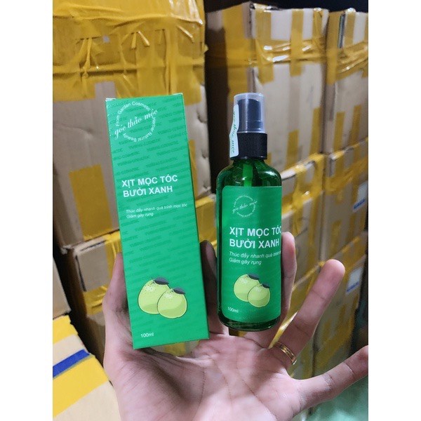 Hàng Nội Địa Trung Xịt mọc tóc gốc thảo mộc bưởi xanh thiên nhiên 100ml