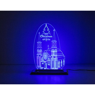 Mô Hình Đèn Led 3D Nhà Thờ Đức Bà