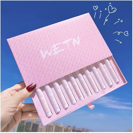 Set 10 cây son kem lì Went Lip Gloss siêu xinh bền màu mướt môi - Hộp 10 thỏi son nội địa Trung - Son đỏ - So