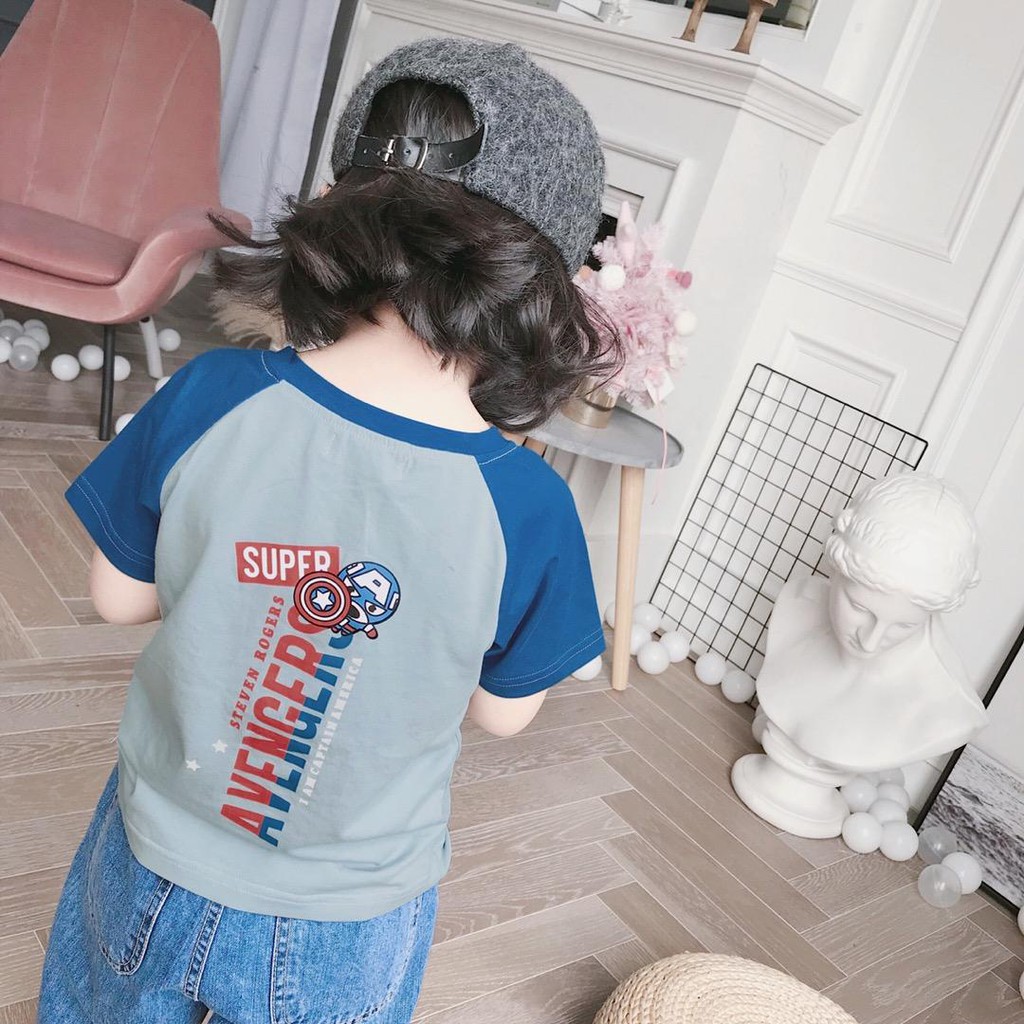 Áo Thun Ngắn Tay In Hình Phong Cách Hàn Quốc Cho Bé