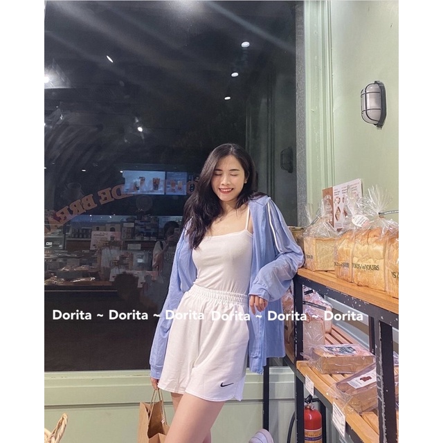 Set áo vest trơn basic cộc tay kèm quần short form oversize, Set áo Blazer kèm quần short Hàn Quốc