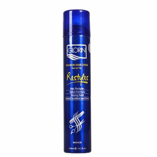 Keo Xịt Tạo Kiểu Tóc - Glorin Fashion Hair Spray 420ml (Cứng)