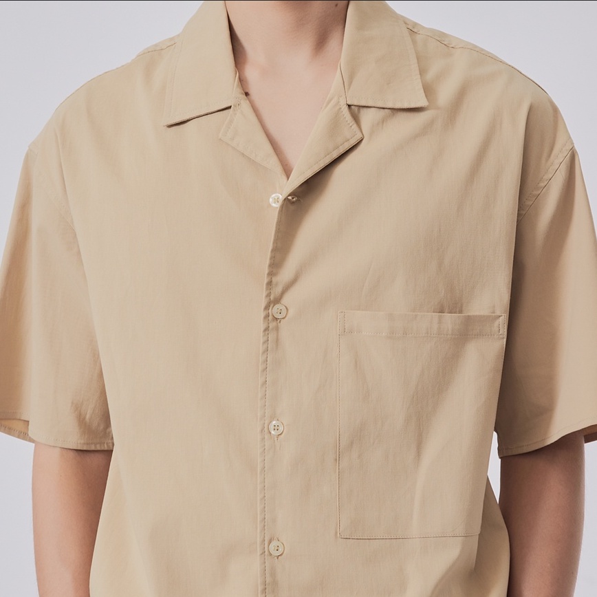 Áo sơ mi ngắn tay cổ đũi IDLE LINEN POCKET SHIRT