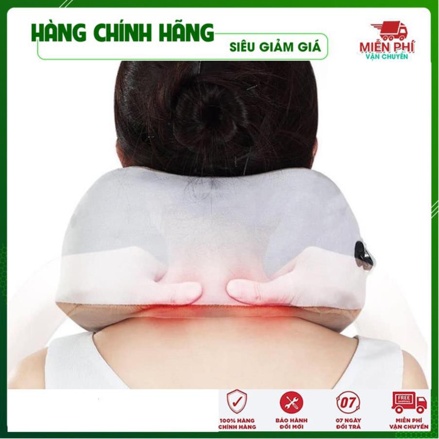 💝FREESHIP - LOẠI 1💝 Gối massage chữ U mát xa cổ gáy | Máy mát xa cổ sạc điện - Gia Dụng Thông Minh