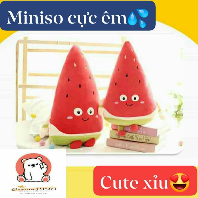 Gấu Bông Dưa Hấu Cực Dễ Thương.Dưa Hấu Bông|MonStore