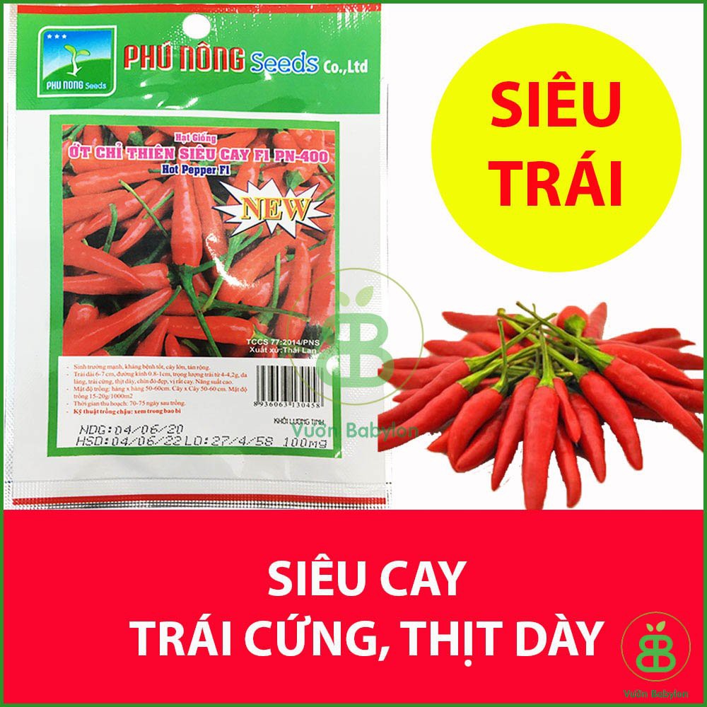 Hạt Giống Ớt Chỉ Thiên Siêu Cay