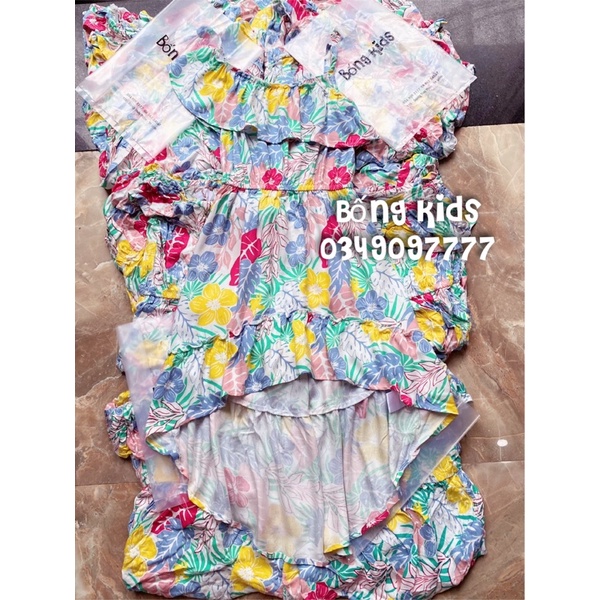 Váy Maxi Bé Gái Hoa Lá BCBG