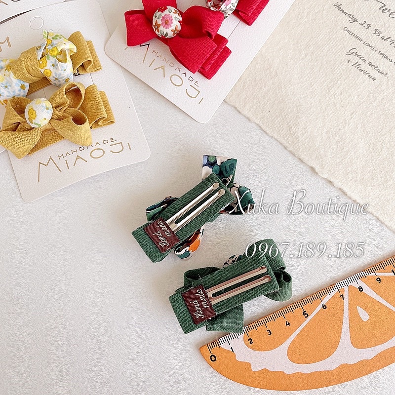 Set 2 Kẹp Tóc Nơ Bé Gái Cao Cấp, Băng Đô Cài Tóc Gắn Nơ Siêu Xinh Cho Bé, Kẹp Tóc Trẻ Em [ẢNH THẬT]