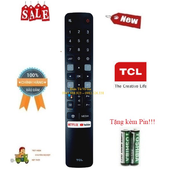 Remote Điều khiển tivi TCL giọng nói- Hàng mới chính hãng 100% Tặng kèm Pin