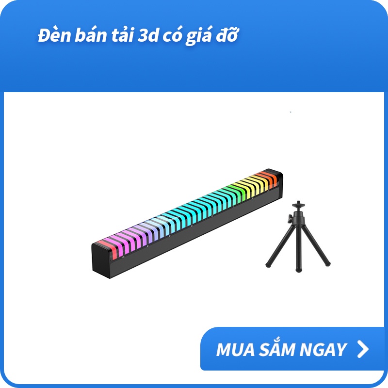 Đèn Led Rgb 3d 32-bit Điều Khiển Bằng Giọng Nói