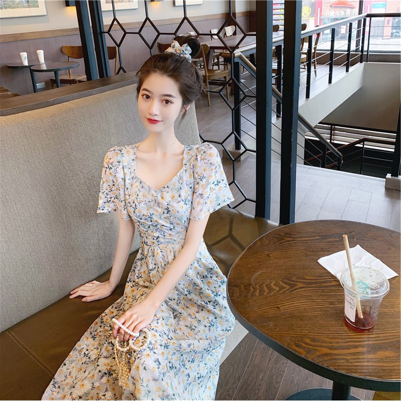 [Mã HANGXINH1 giảm 50k đơn tối thiểu 200k] Váy hoa nữ mẫu mới nhất hàng Quảng Châu cao cấp V160 (KÈM ẢNH THẬT) | BigBuy360 - bigbuy360.vn