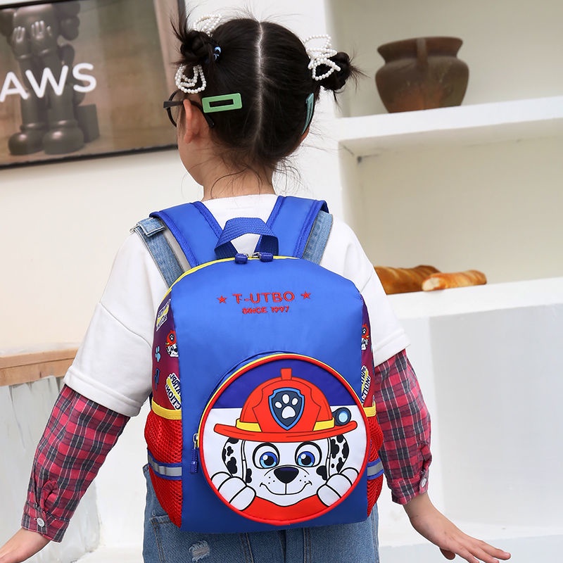 ♛Balo Đi Học Họa Tiết Hoạt Hình Pikachu Người Nhện Captain Barking Cho Bé