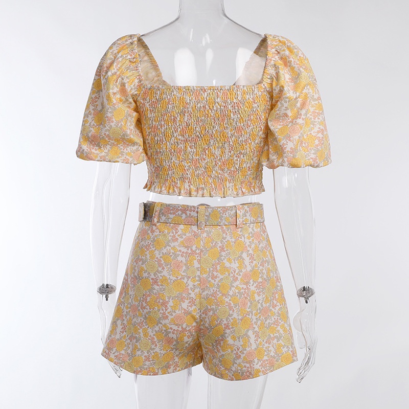 Set Áo Tay Phồng + Chân Váy Lưng Thun 2022 Thời Trang Cho Nữ