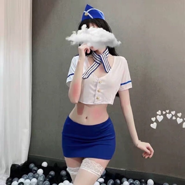Set Cơ Trưởng 4 Chi Tiết Siêu Xinh. SHIP HỎA TỐC TPHCM. Đồ Ngủ Cosplay Sexy. ThaoBonita T060