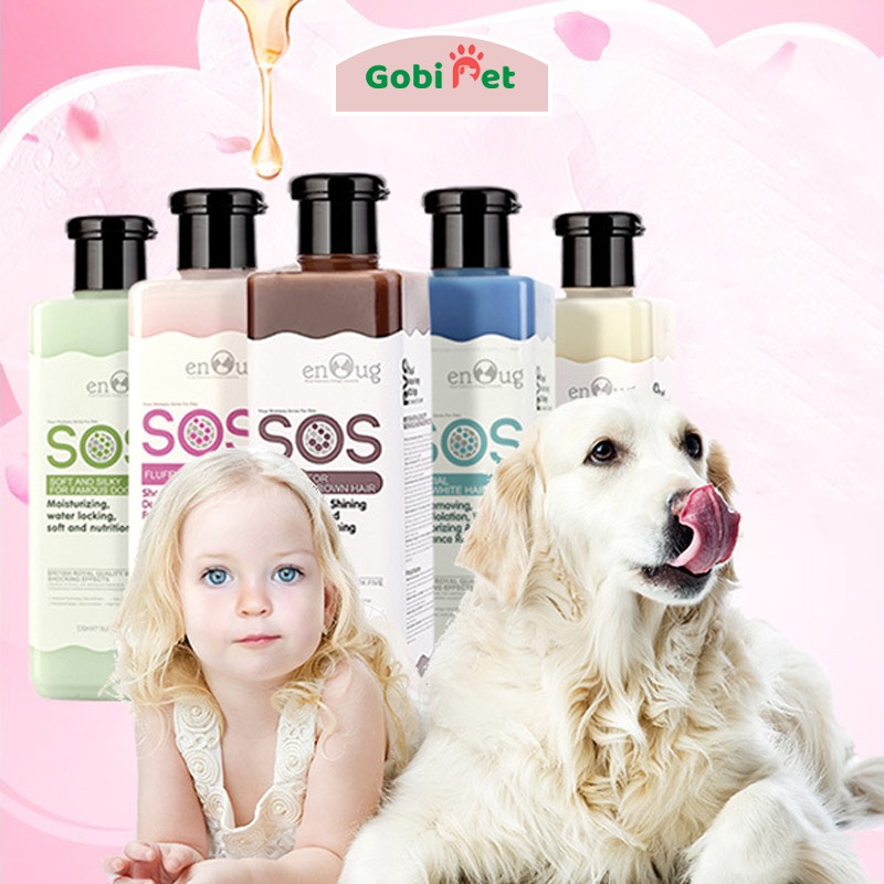 Sữa tắm SOS làm mềm mượt lông cho chó mèo thú cưng chai 530ml - Gobi Pet