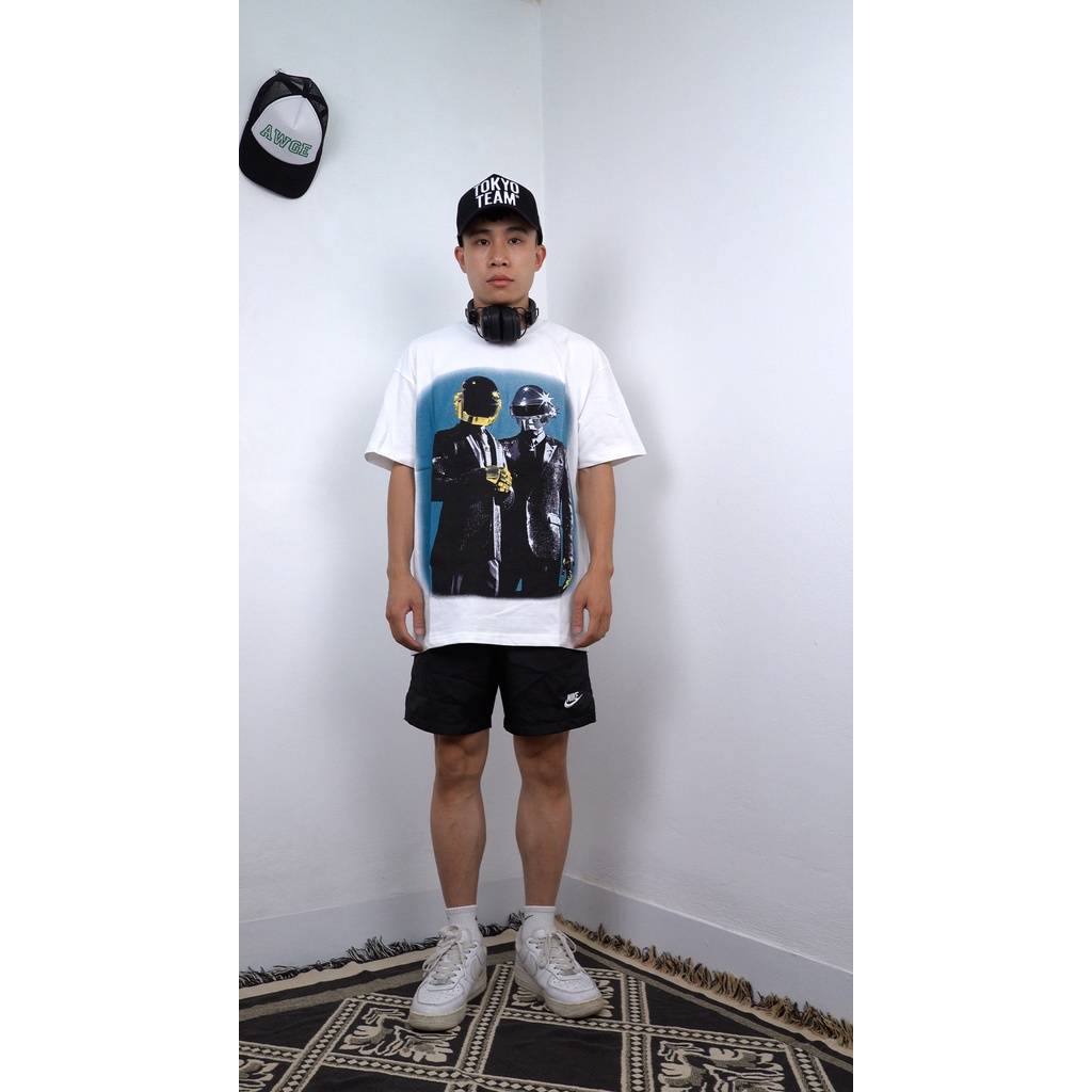 Áo thun vintage Daft Punk unisex oversize