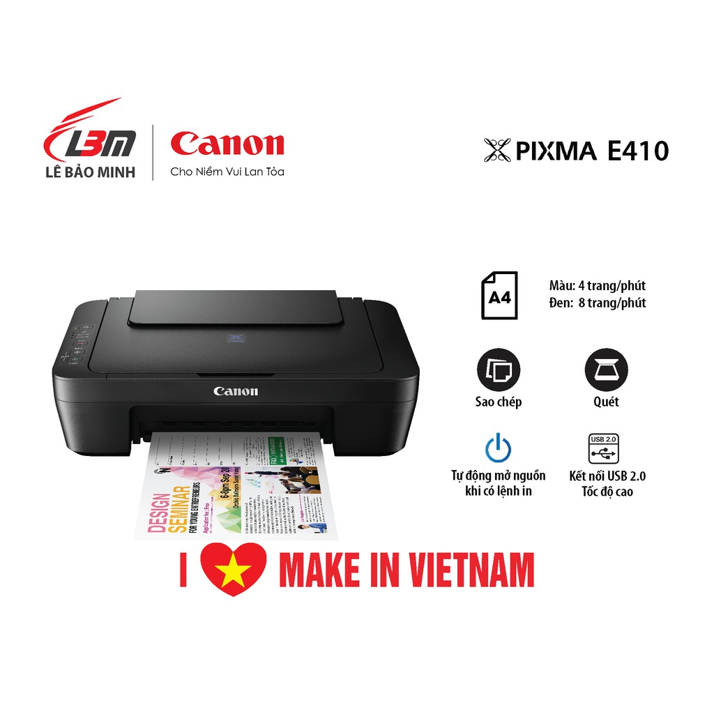 Máy in đa năng Canon E410 Màu đen - chính hãng