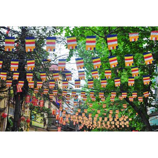 cờ dây phật giáo loại 50 lá