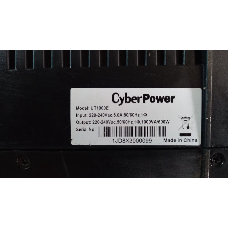 lưu điện Cyber power UT1000E  1000va/ 600w (không kèm bình) hàng chính hãng