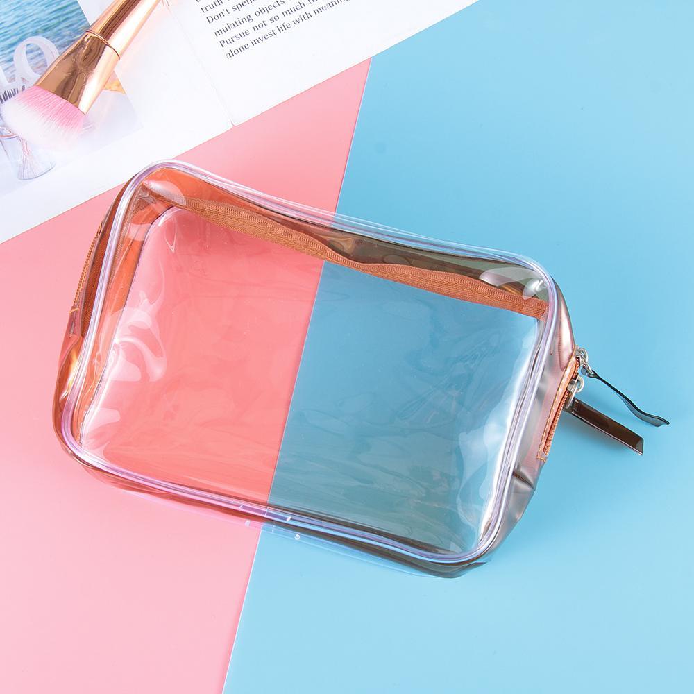 Túi Đựng Mỹ Phẩm Trong Suốt Chống Thấm Nước Có Khóa Kéo Tiện Dụng Cho Nữ