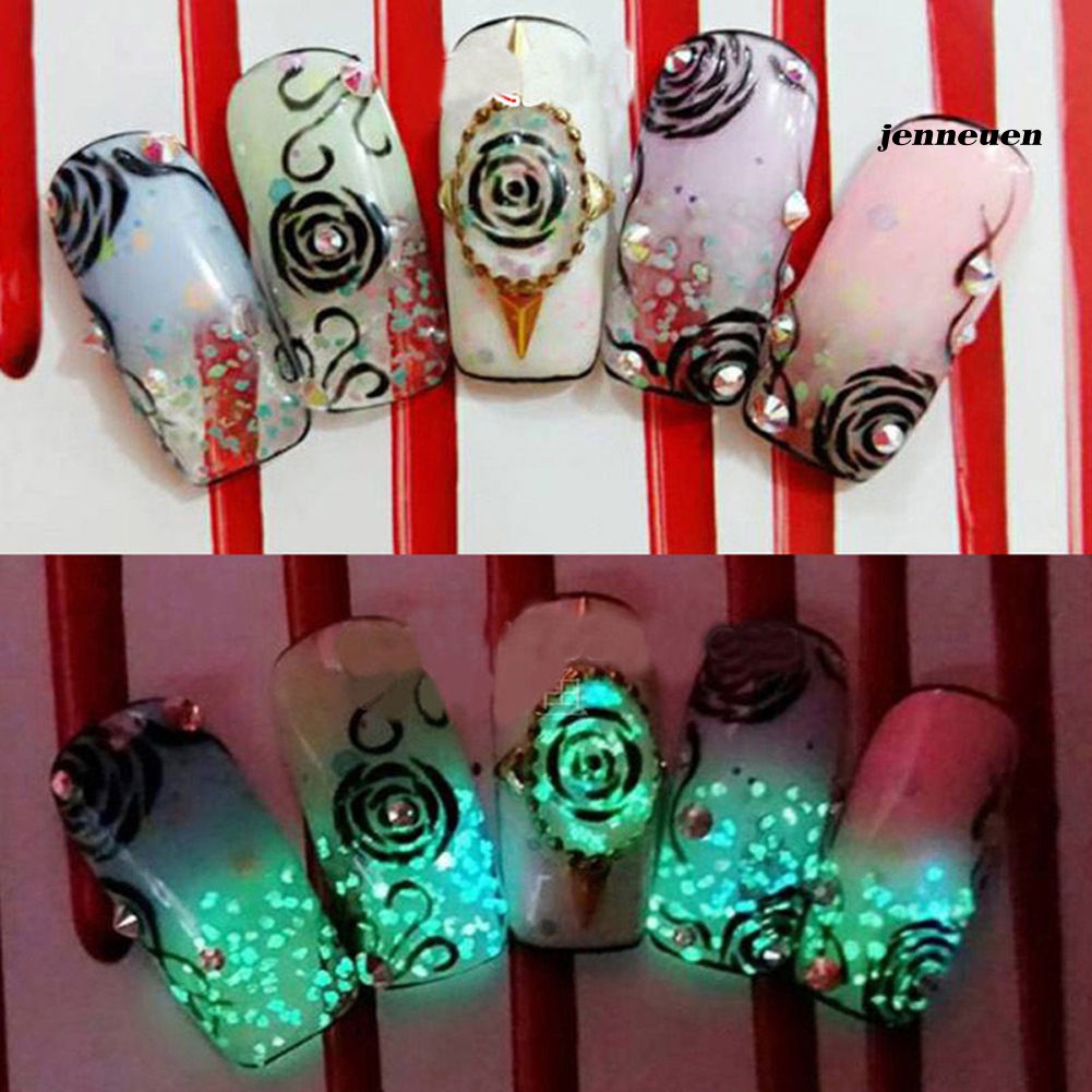 [Hàng mới về] Cát kim tuyến phát sáng trong tối trang trí móng tay nghệ thuật 3D DIY