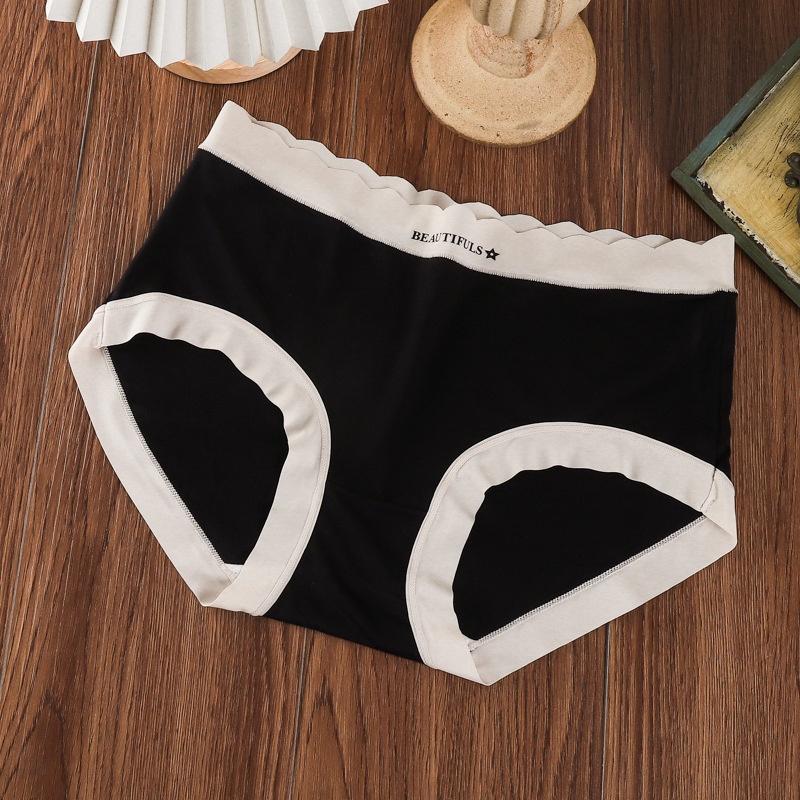 Quần lót cotton mát viền lụa, cạp lượn sóng 𝐁𝐞𝐚𝐮𝐭𝐢𝐟𝐮𝐥, quần lót Ame