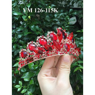 vương miện đỏ đính đá pha lê vm 126