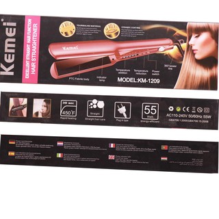 Máy Duỗi Làm Thẳng Mượt Tóc Kemei Km - 1209