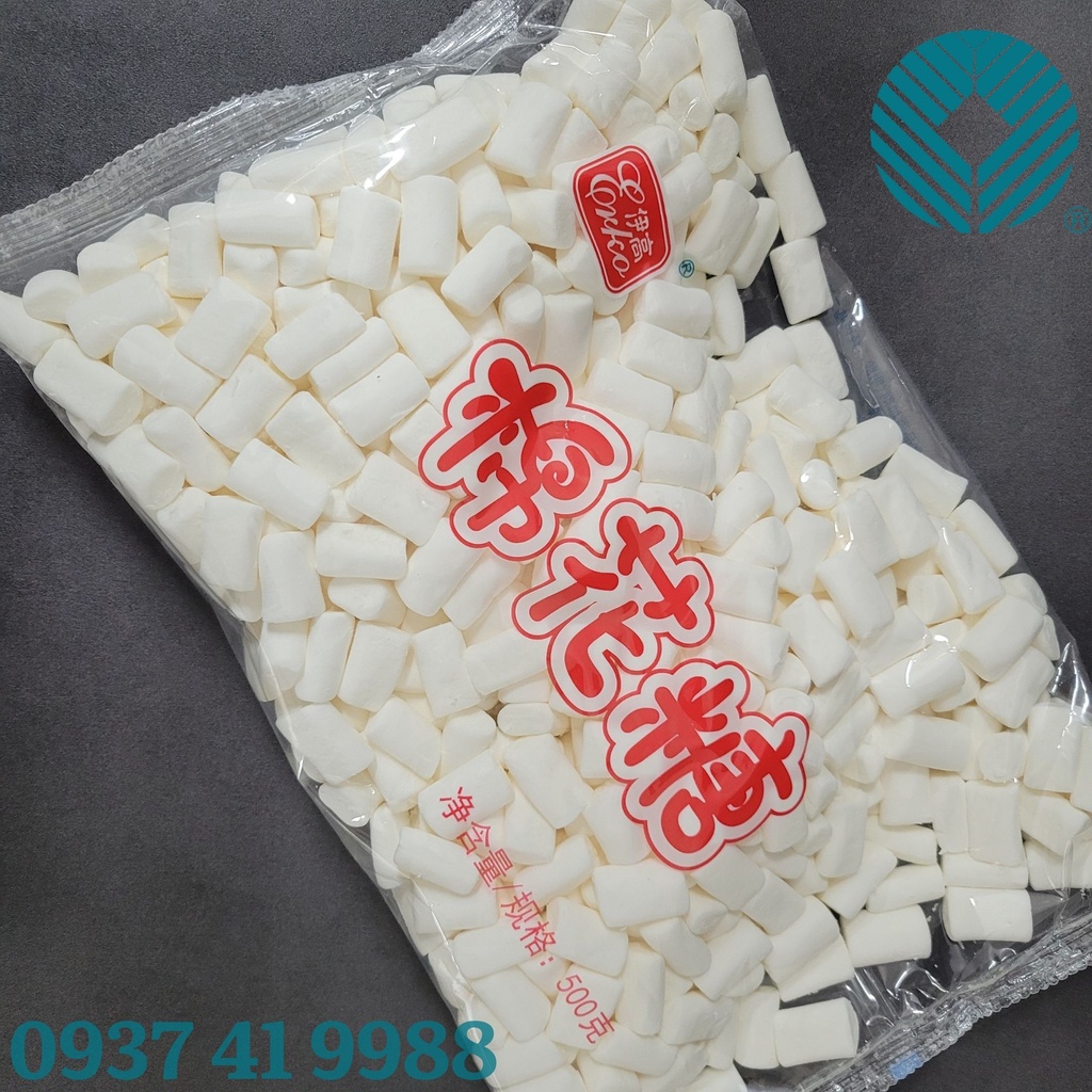 Kẹo xốp Marshmallow trắng, kẹo nougat trắng 500g