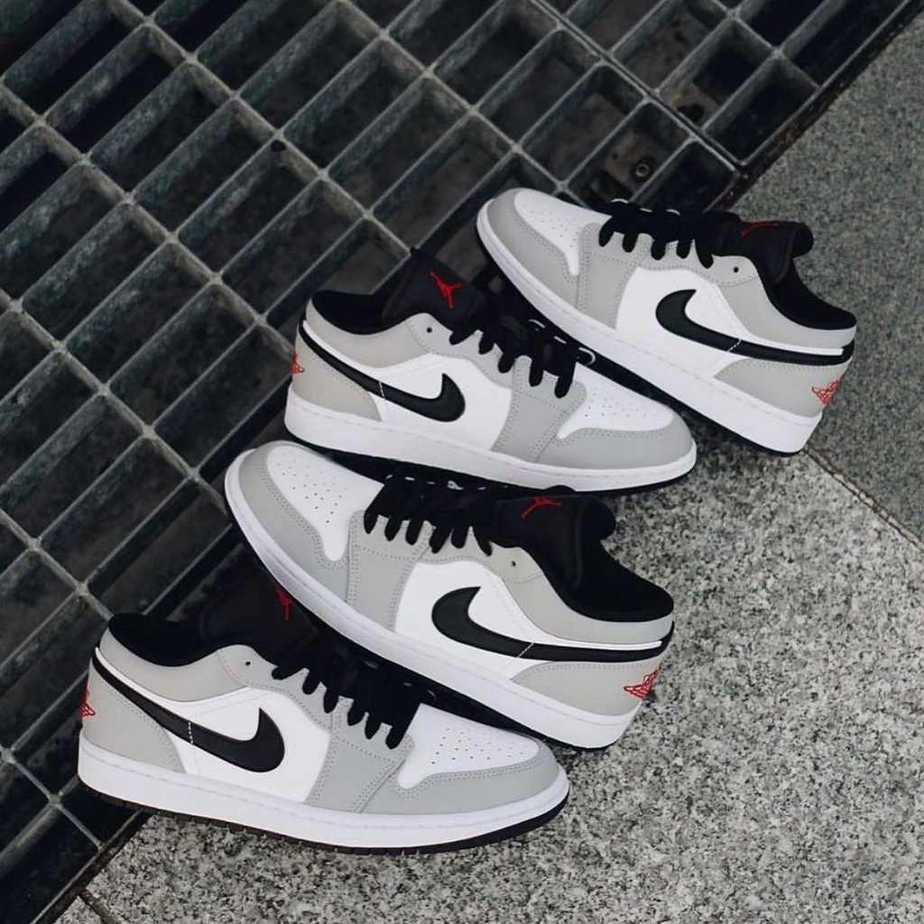 Giày Thể Thao Nike Jordan Smoke Low Giầy Sneaker Nam Nữ Jordan 1 JD1 Cổ Thấp Trắng Xám Full Box Bill | BigBuy360 - bigbuy360.vn
