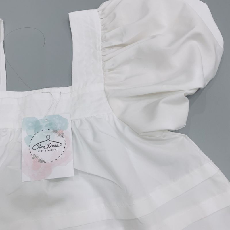 Áo dáng baby doll cổ vuông tay phồng,áo cổ vuông Timidress MS AO0101 (7)