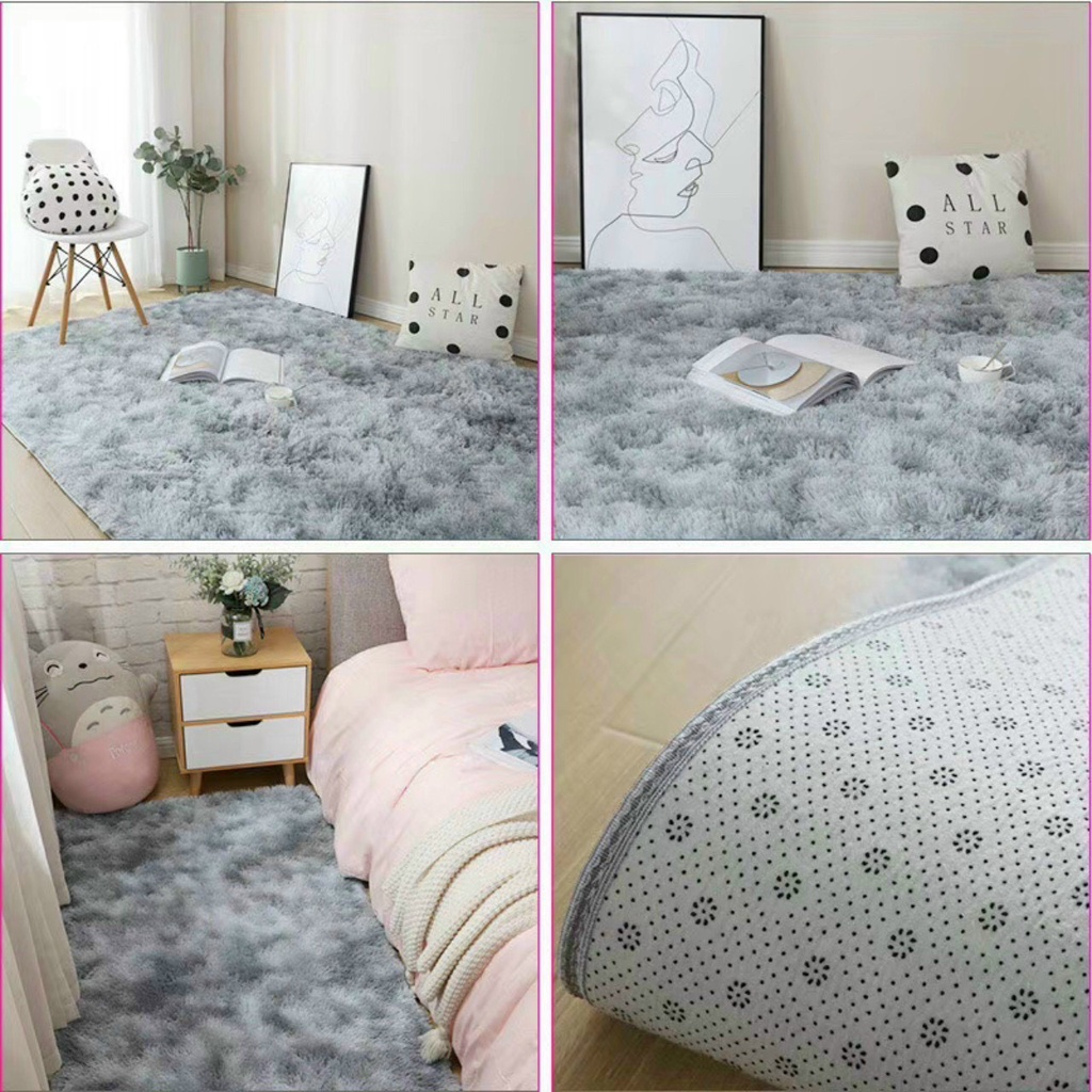 Thảm trải sàn, thảm lông loang trang trí phòng nhà của, deco cực đẹp