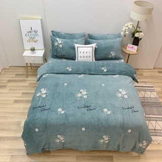 Bộ Chăn Ga Gối Nhung ( Ảnh shop tự chụp )