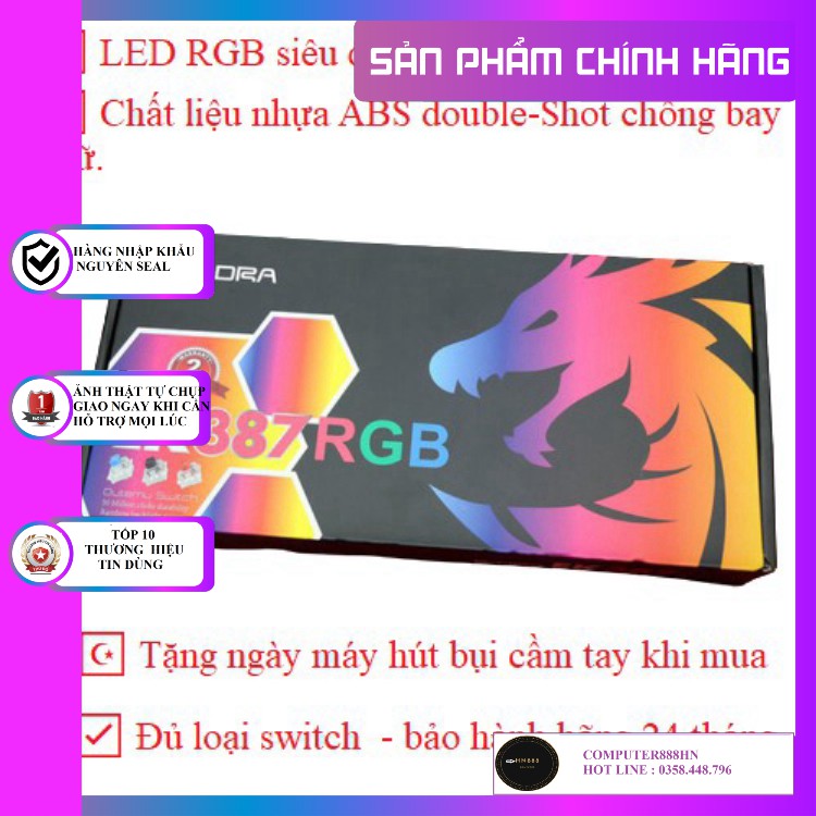 Bàn phím cơ E-Dra EK387 RGB, bàn phím gaming edra EK387 led RGB