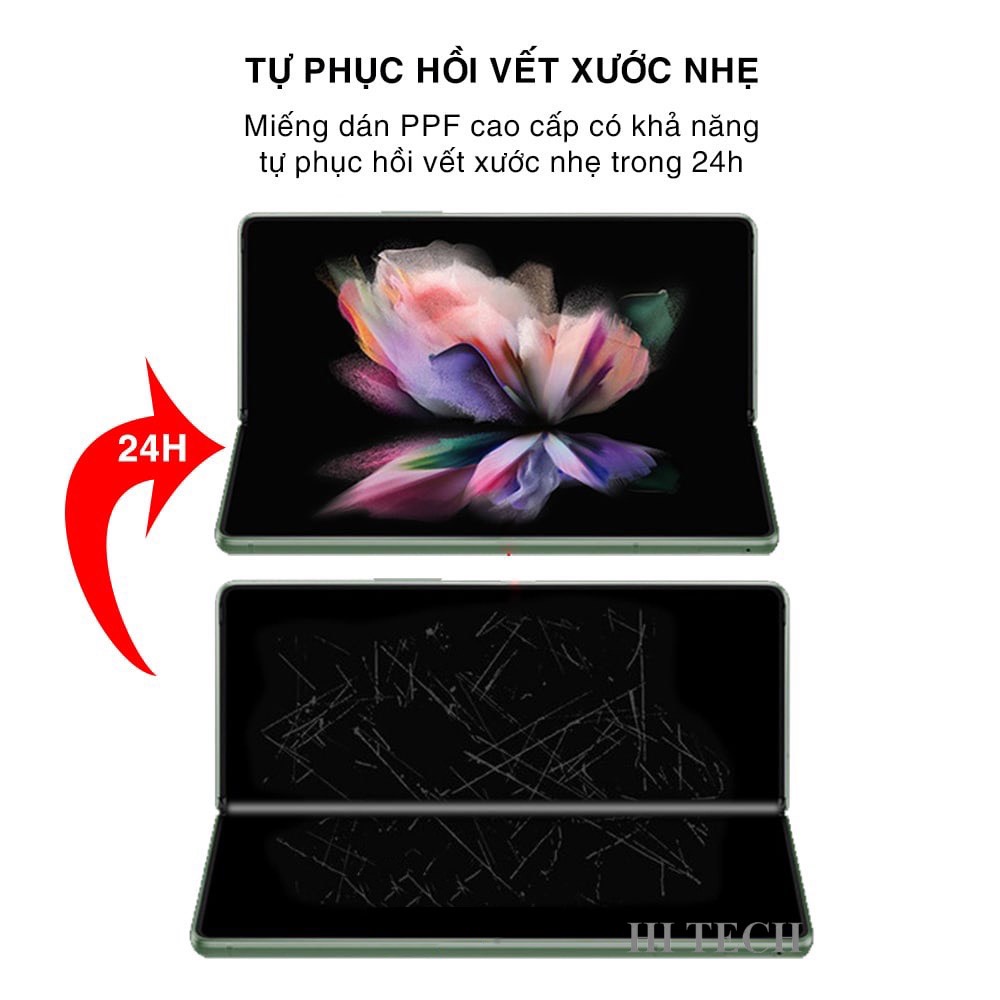 Dán màn hình Samsung Galaxy Z Fold 4 full màn dẻo trong suốt PPF tự phục hồi vết xước - Dán dẻo Samsung Galaxy Z Fold 4