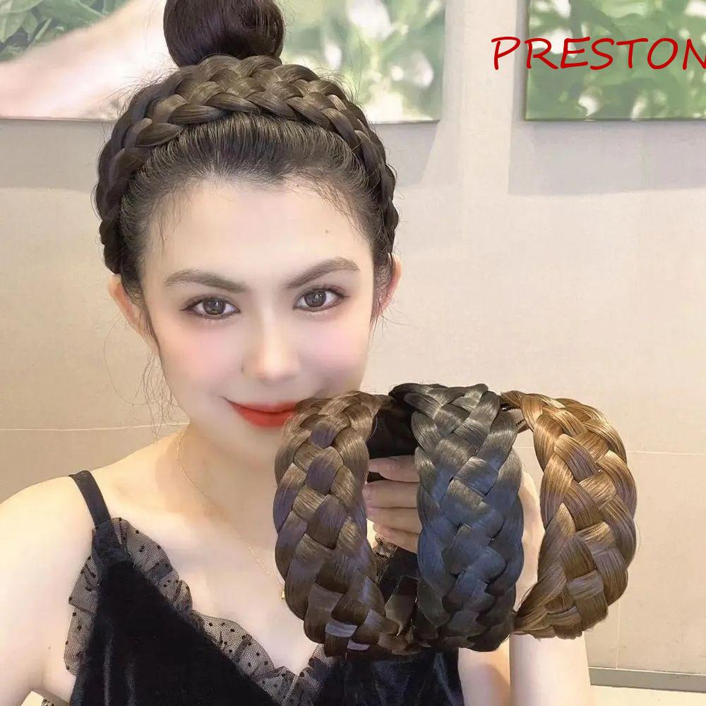 Băng Đô Bện Tóc Giả Thắt Bím Xương Cá Chống Trượt Dễ Thương Cho Nữ