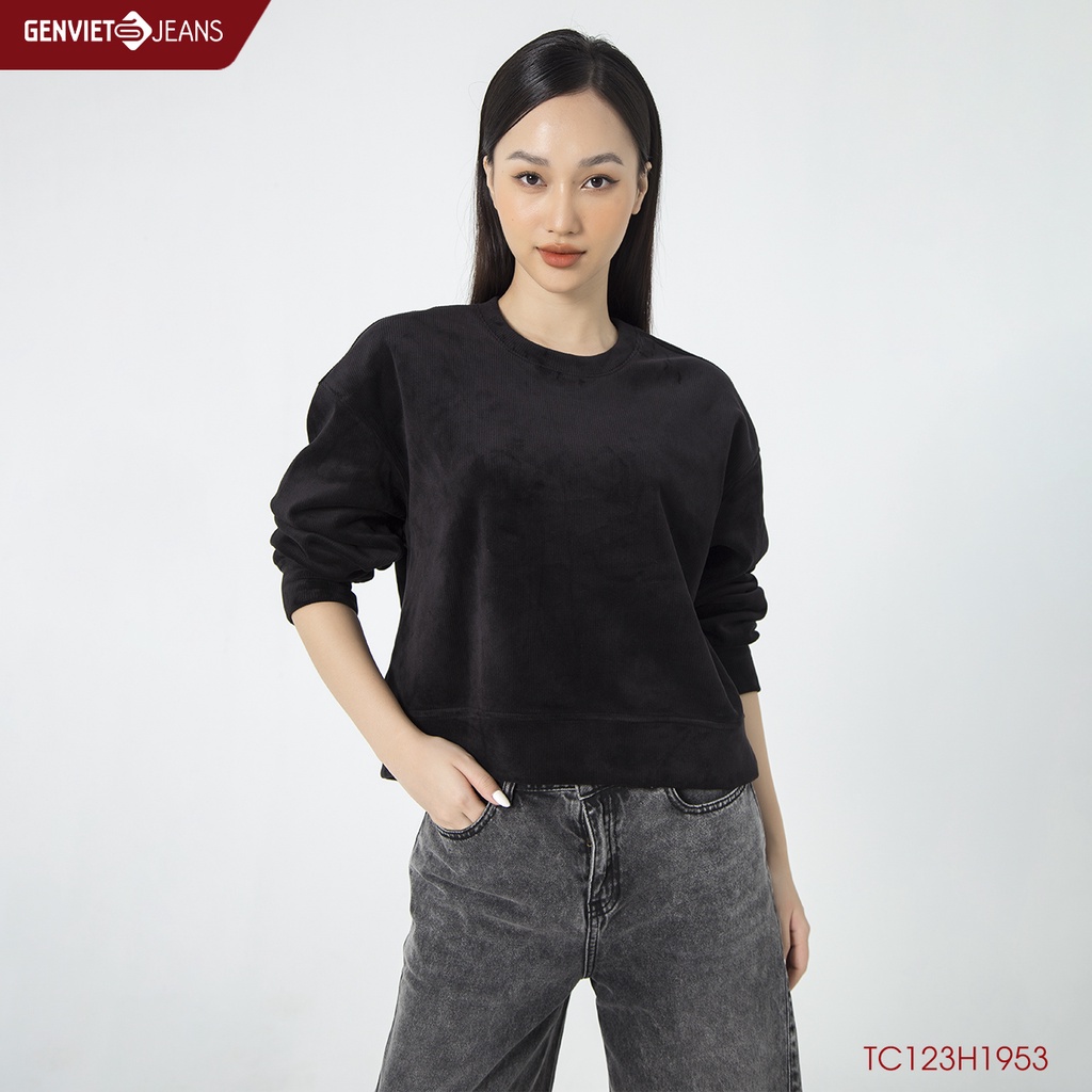 Áo Nhung nữ Oversize GENVIET TC123H1953 | BigBuy360 - bigbuy360.vn
