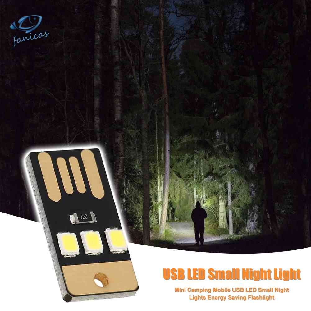 Đèn Pin LED USB Mini Tiết Kiệm Năng Lượng Di Động Cho Cắm Trại