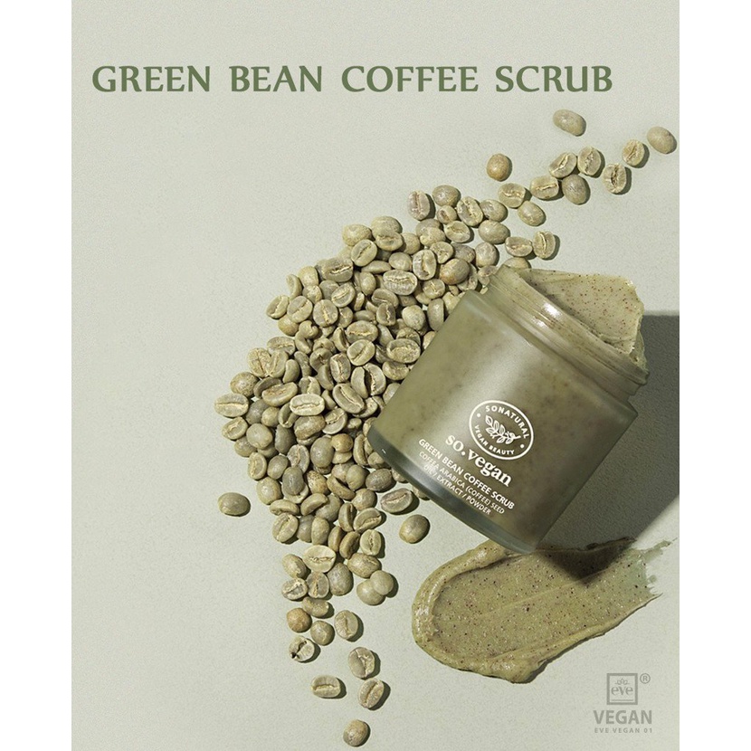 Tẩy da chết Green Bean Coffee Scrub So Natural 110 ml