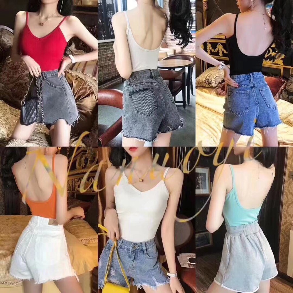 Áo bra khoét chữ U dáng dài